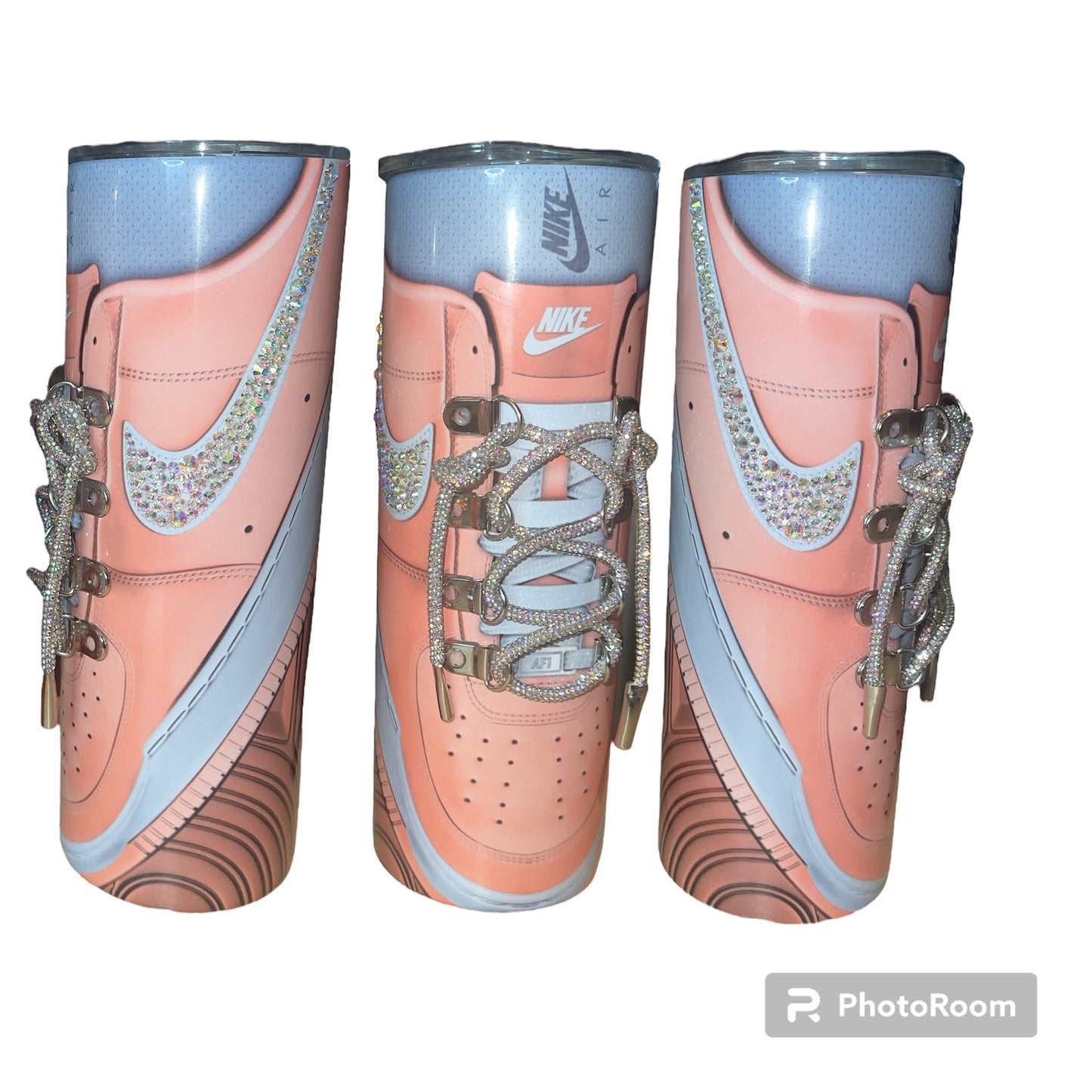 Shoe String Tumbler with Rhinestones