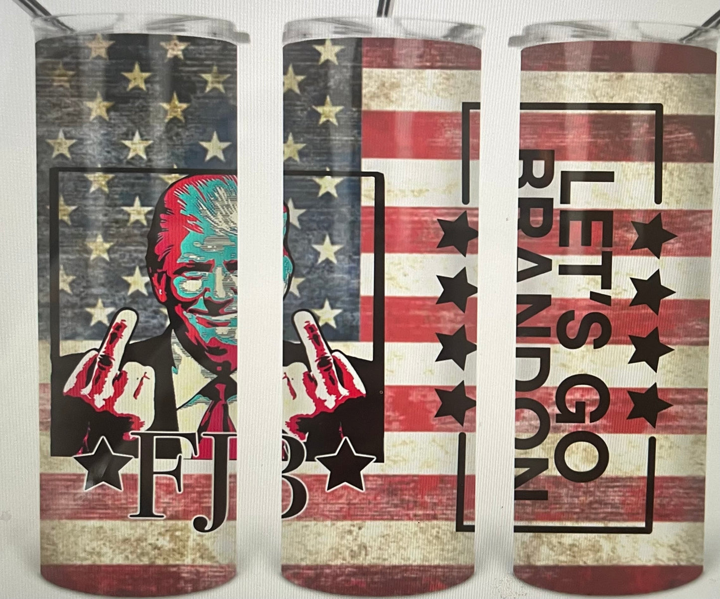 Let’s go Brandon Middle Finger Tumbler