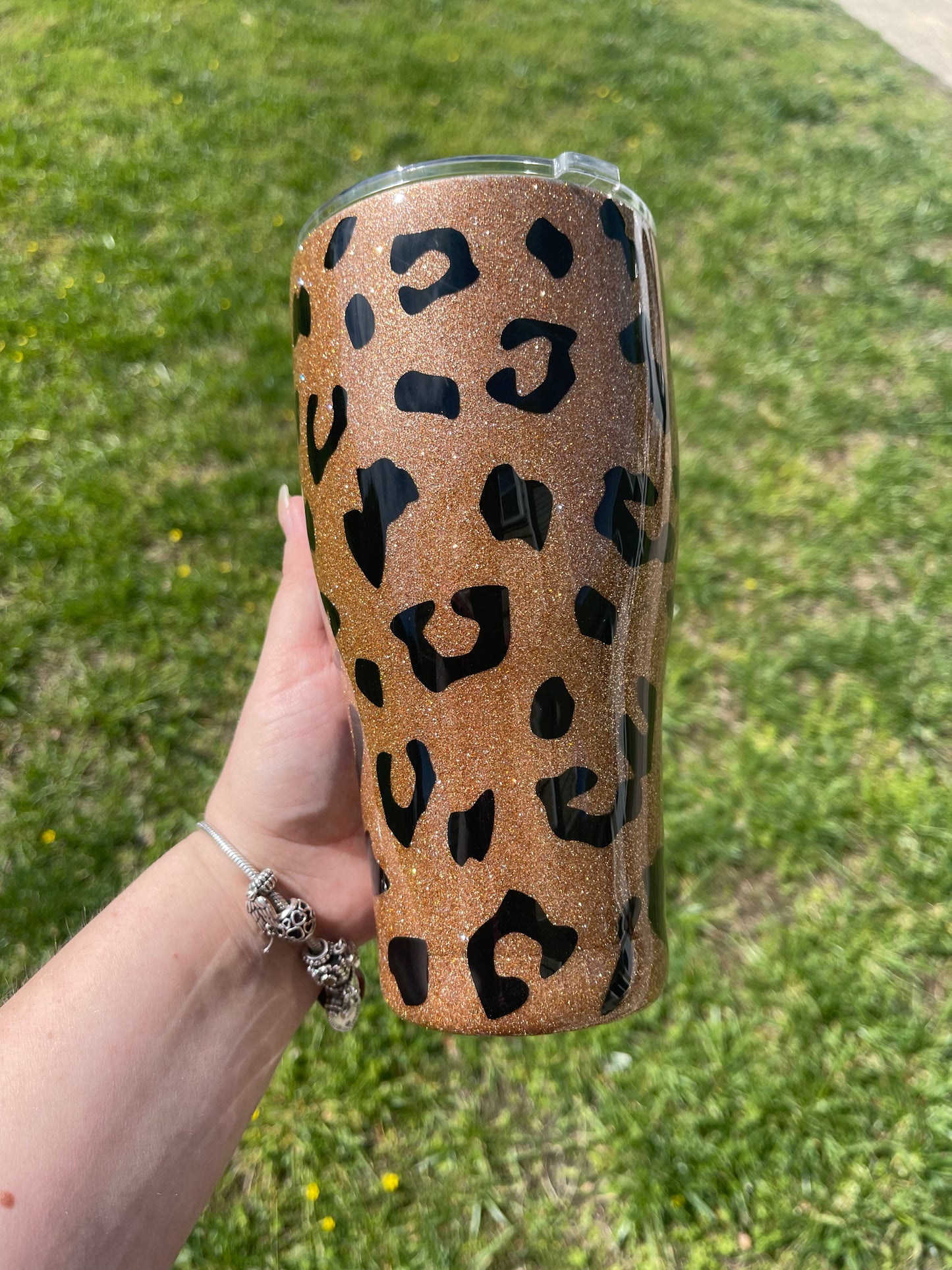 Bad Bitch Energy Leopard Print Tumbler- Made to Order