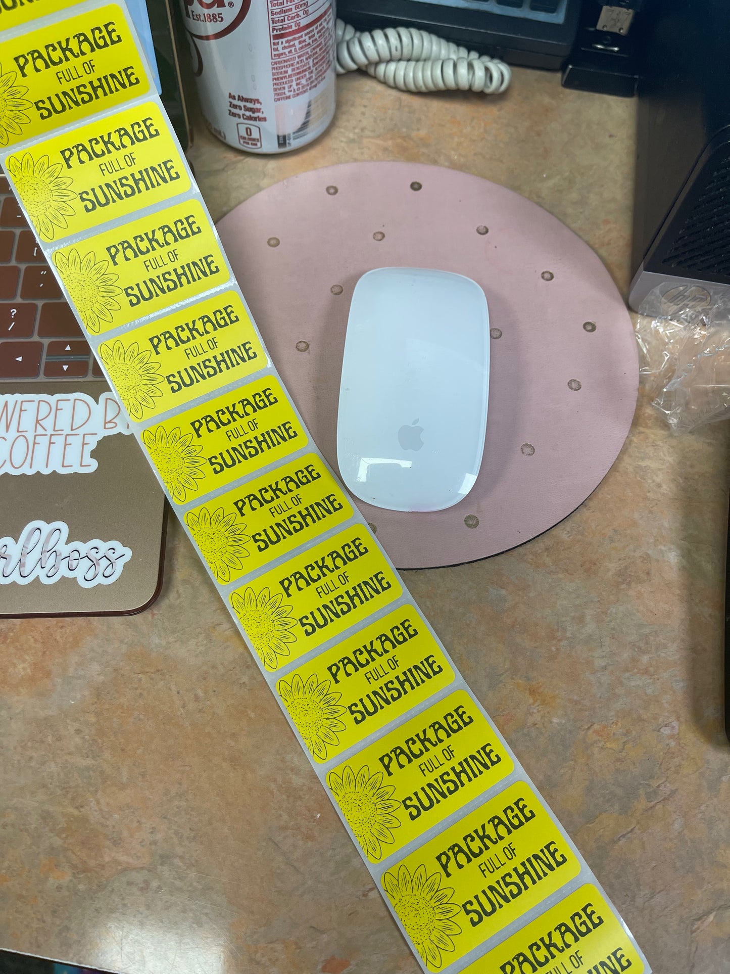 Package full of sunshine Sticker Label