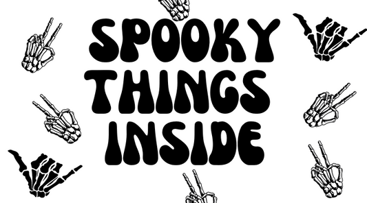 Spooky Things Inside Sticker Label