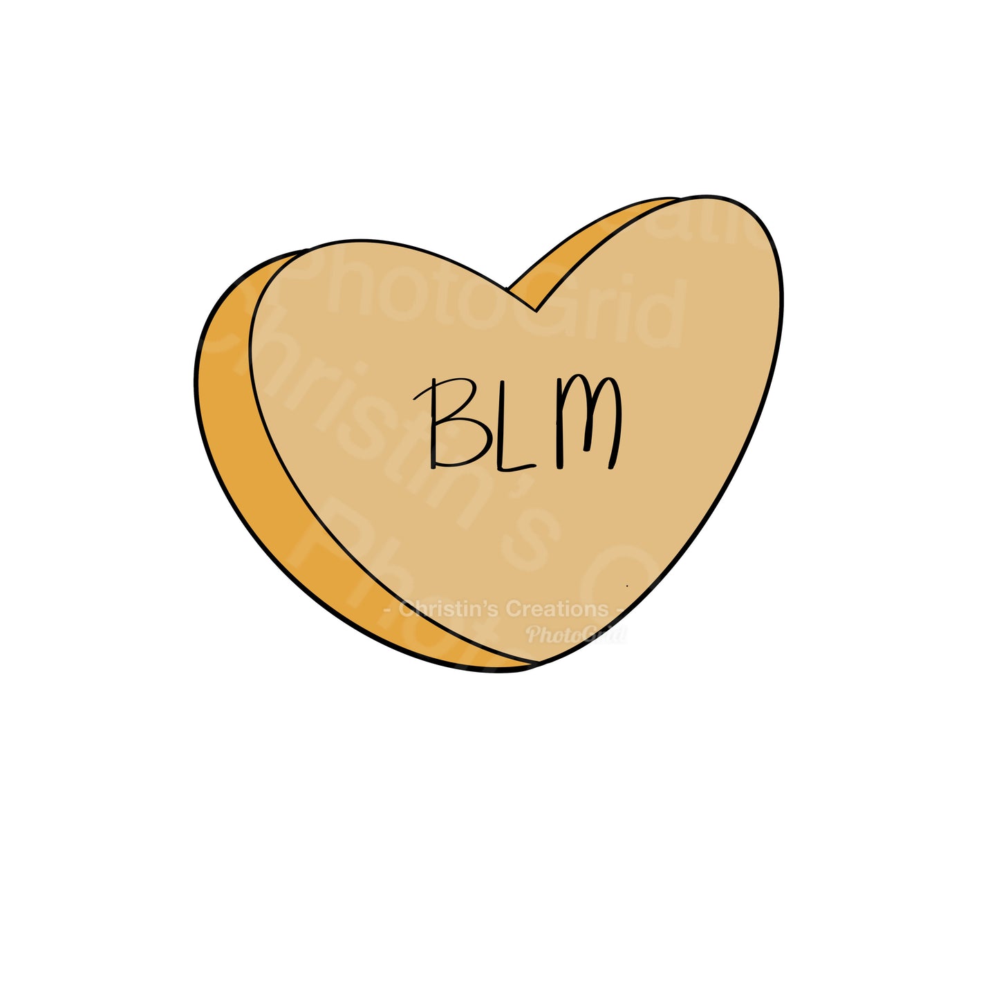BLM Candy Heart - Sticker