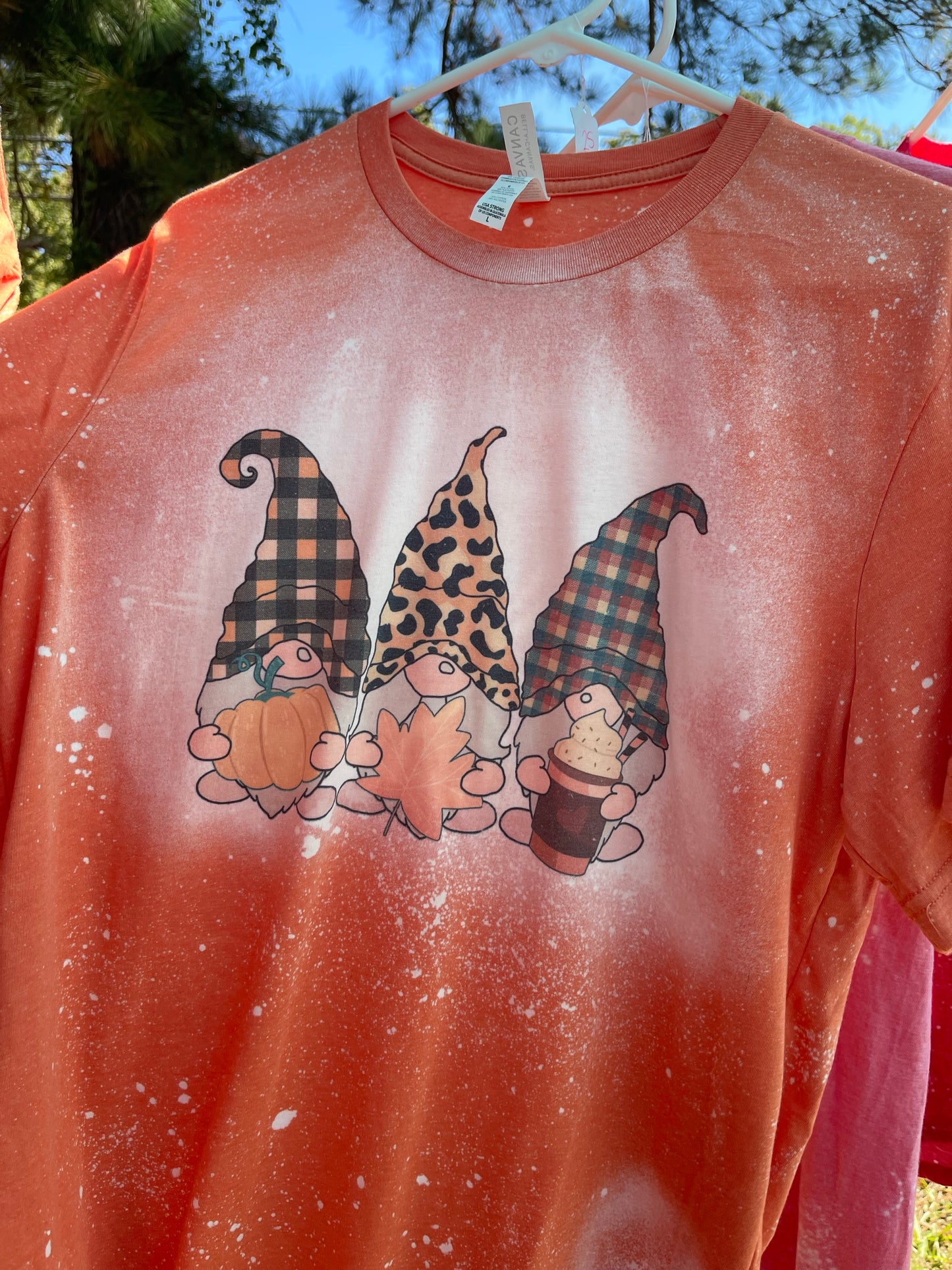 Fall Gnome Bleached Shirt