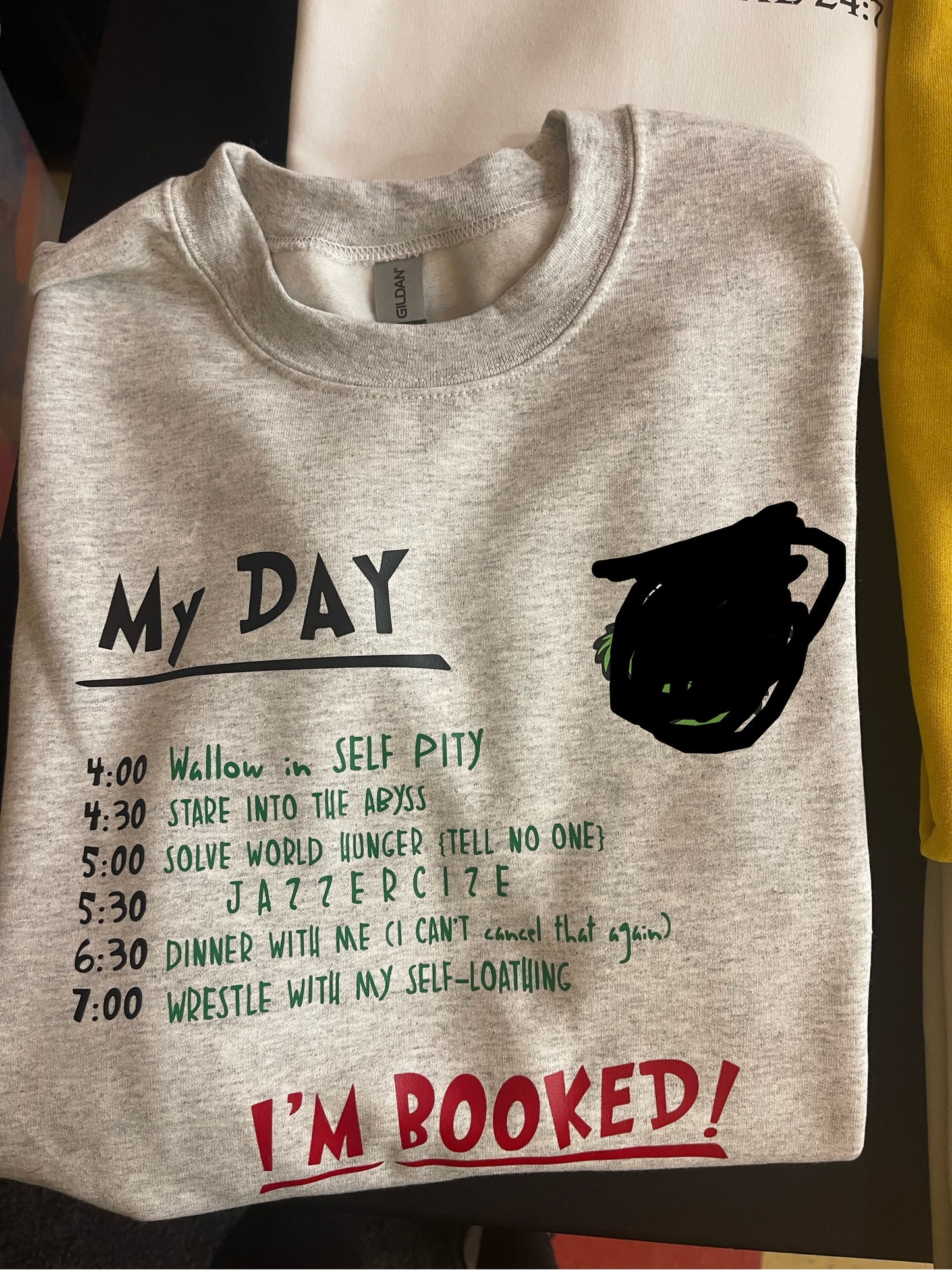 My day… I’m booked crewneck
